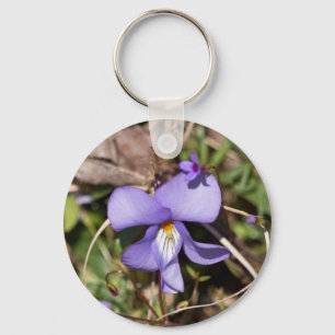 Birds-Foot Violet w/ Bluets Keychain