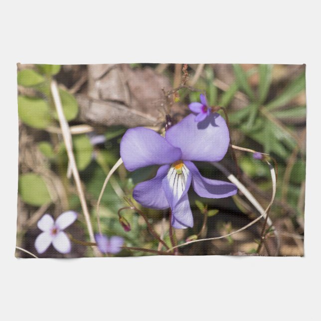 Birds-Foot Violet w/ Bluets Towel (Horizontal)