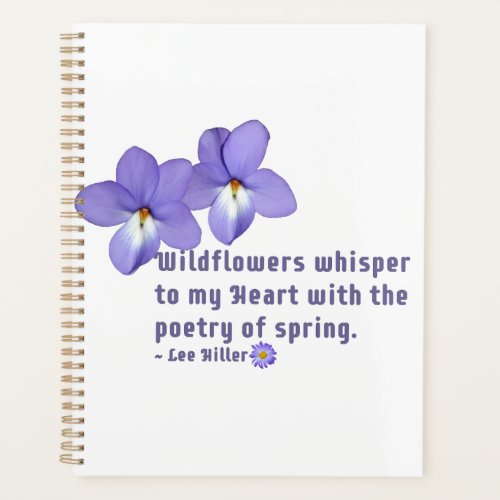 Birds Foot Violets Wildflowers Quote Planner