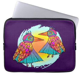 Birds full of color laptop sleeve