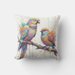 Birds Galore Throw Pillow