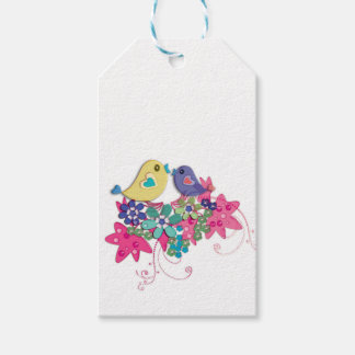 Birds, glass gift tags