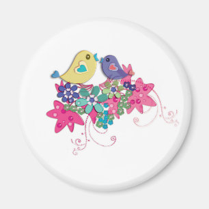 Birds, glass magnet
