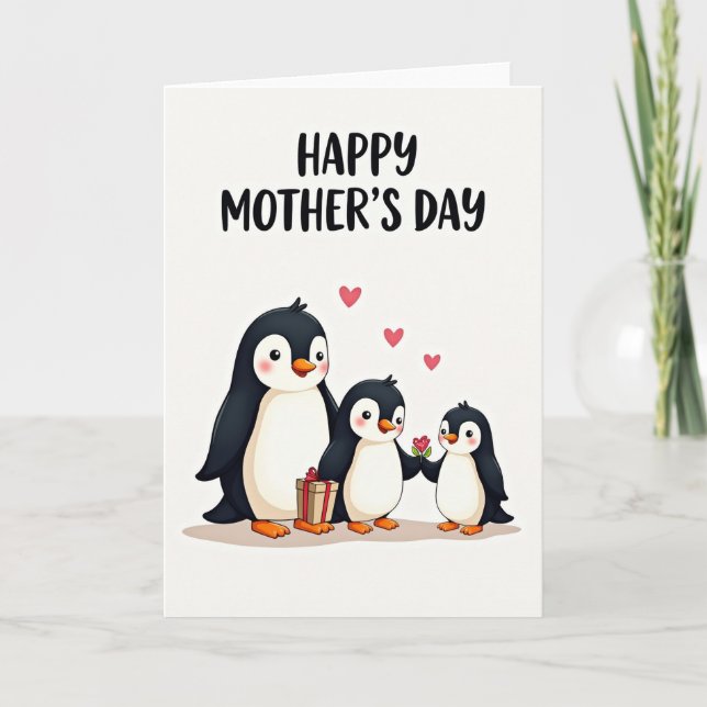 Birds Hearts Happy Mothers Day Card (Front)