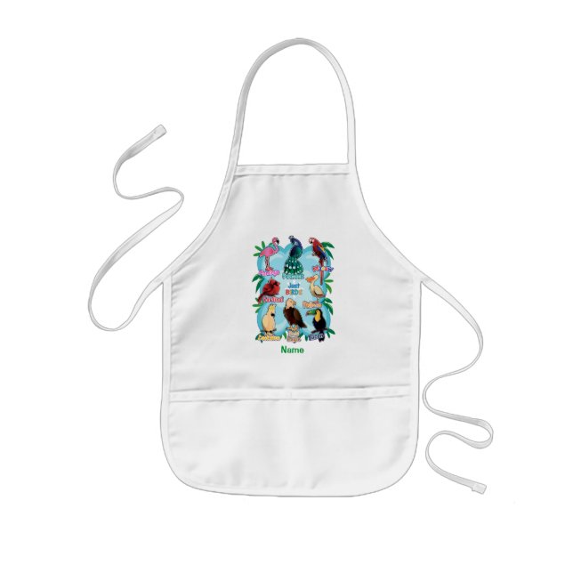 Birds I Love Birds Kids' Apron (Front)