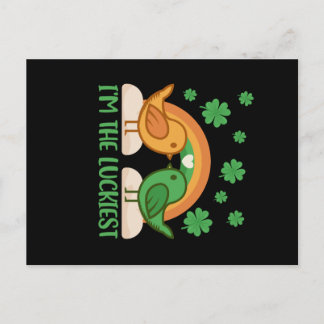 Birds I'm the luckiest St Patricks Day Postcard