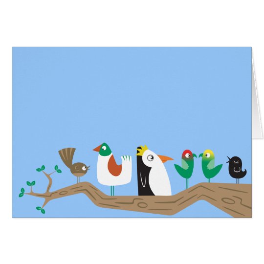 Birds in a Tree Card
