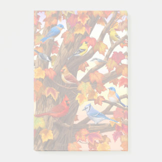 Birds in Autumn Maple Tree Post-it Notes