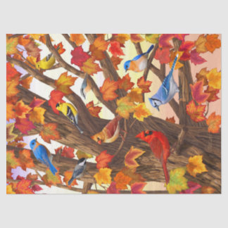 Birds in Autumn Maple Tree Tissue Paper