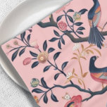Birds in Blooming Tree Kitchen Towel<br><div class="desc">A beautiful illustration of an idyllic nature scene. The gorgeous color palette includes colors such as blue and red on a blush pink background. This artistic design can enrich your home.</div>