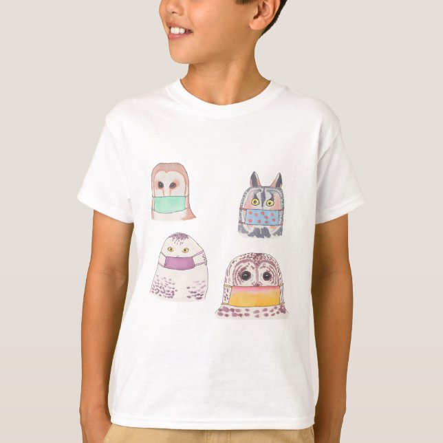 Birds in face masks. 2020 birds T-Shirt (Front)