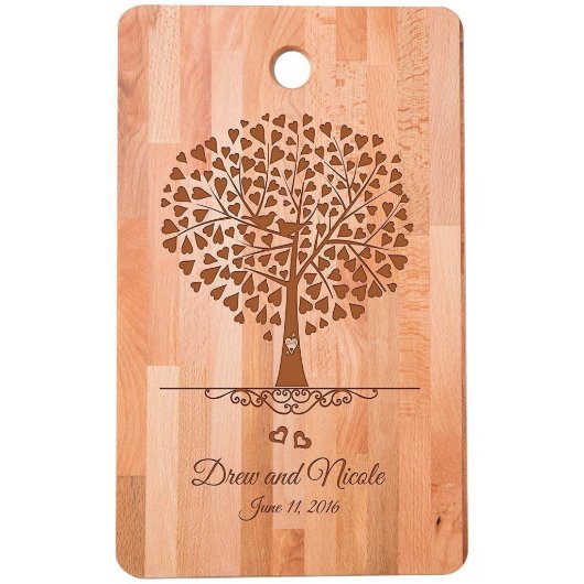 Birds In Family Tree Bamboo Cutting Board (Front)