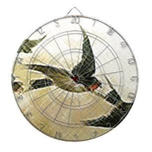 Birds In Flight Dartboard With Darts