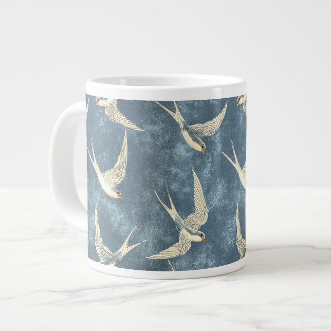 Birds in Flight Giant Coffee Mug (Front Left)