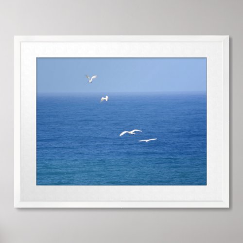 Birds in Flight Kauai Ocean Framed Art