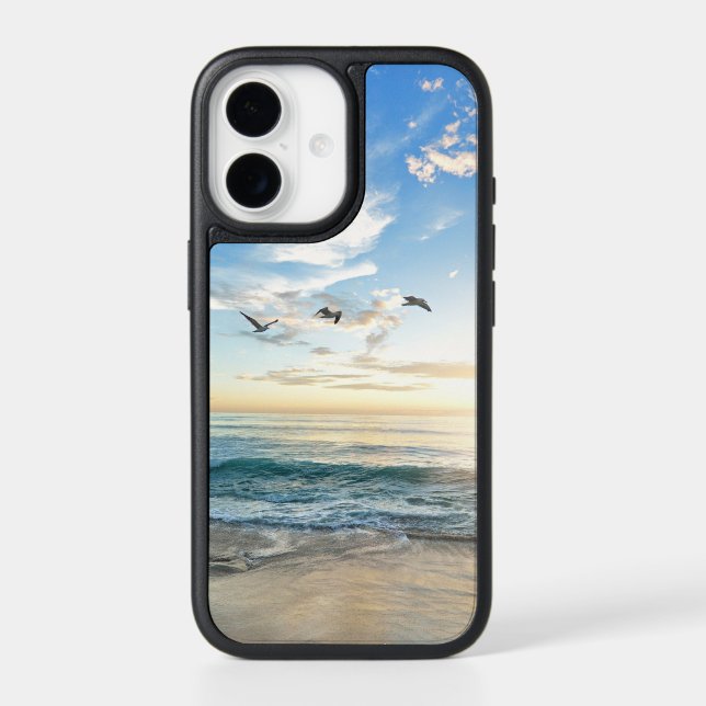 Birds in flight over the ocean otterbox iPhone case (Back)