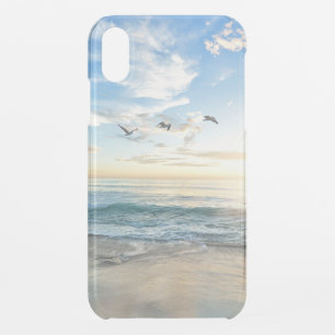 Birds in flight over the ocean iPhone XR case