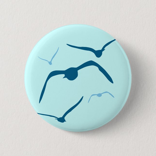 Birds in Flight Pinback Button (Front)