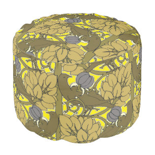 Birds In Fruit Tree Pattern by Voysey Pouf