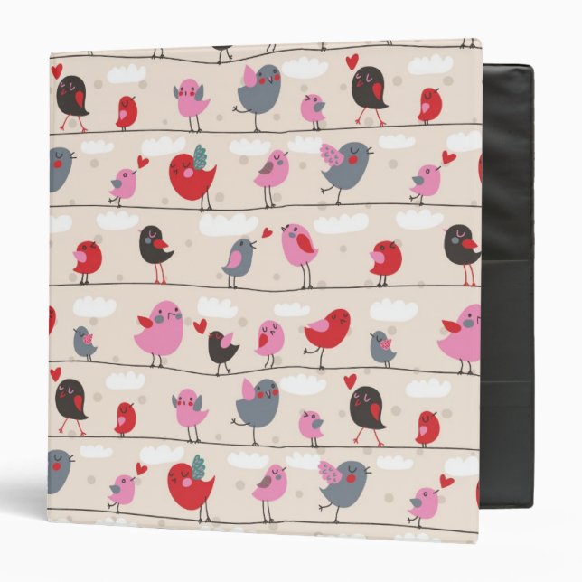 Birds in Love 3 Ring Binder (Front/Inside)