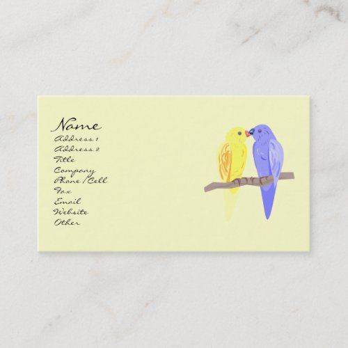 Birds in Love Business Cards