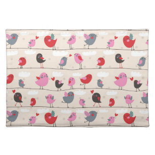 Birds in Love Cloth Placemat