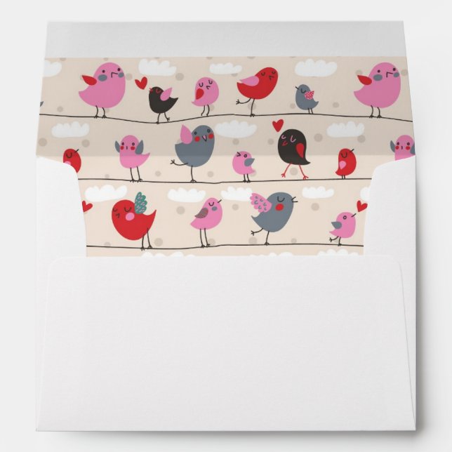 Birds in Love Envelope (Back (Bottom))