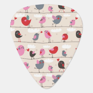 Birds in Love Guitar Pick