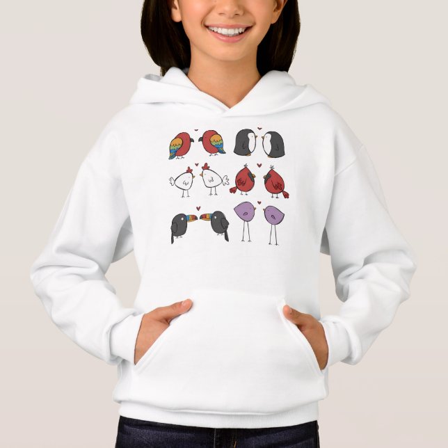 Birds In Love Hoodie (Front)