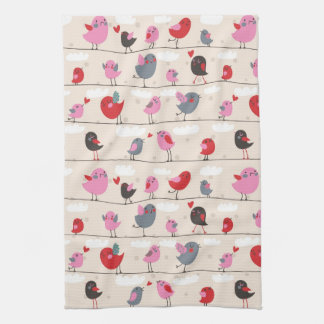 Birds in Love Kitchen Towel