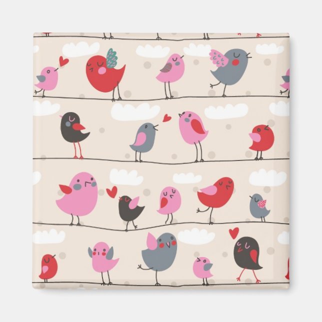 Birds in Love Magnet (Front)