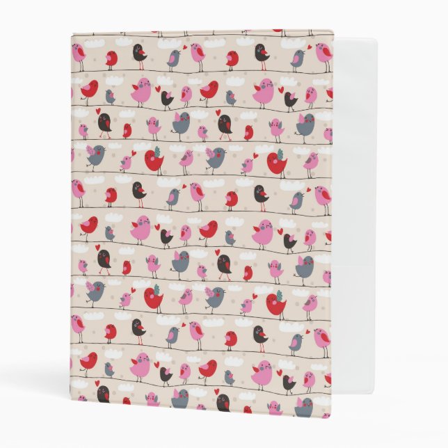 Birds in Love Mini Binder (Front/Inside)