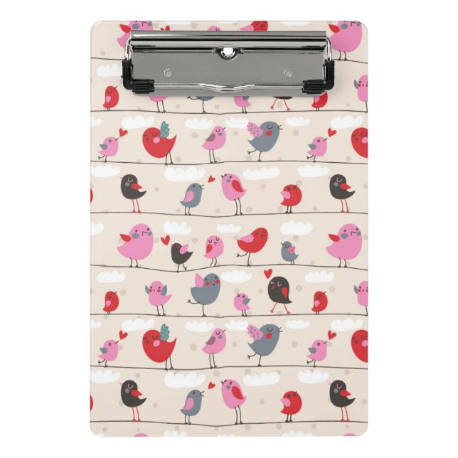 Birds in Love Mini Clipboard (Front)