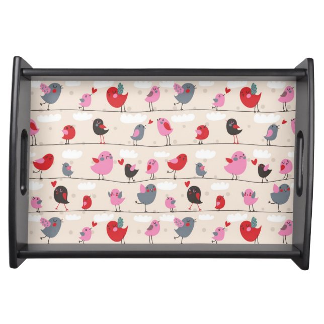 Birds in Love Serving Tray (Front)