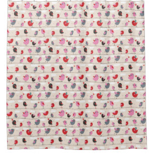 Birds in Love Shower Curtain