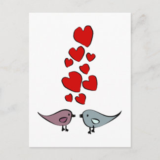 Birds in Love Theme Postcard