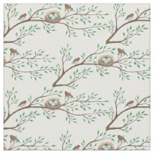 Birds in Nest Spring Woodland Cute Baby Nursery