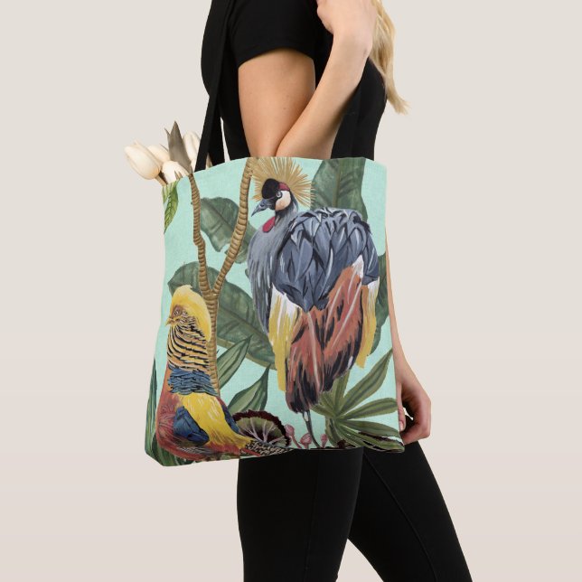 Birds in Paradise - Large Birds Tote Bag (Close Up)