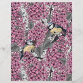 Birds in pink lilac garden (Front)
