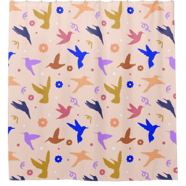 Birds in the Air Shower Curtain (Front)