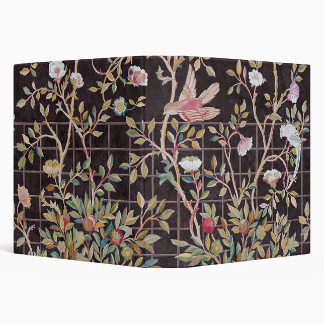 Birds in The Flower Garden, William Morris 3 Ring Binder (Background)