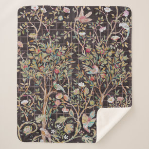 Birds in The Flower Garden, William Morris Sherpa Blanket