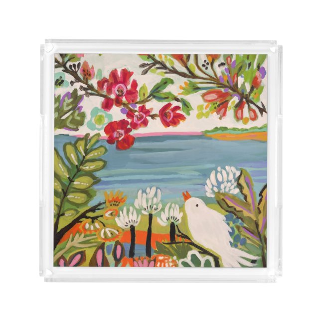 Birds in the Garden Acrylic Tray (Front)
