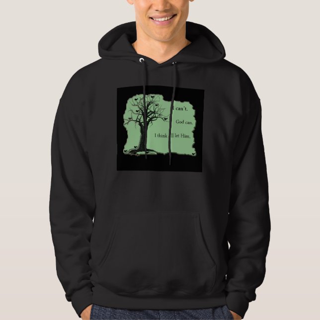 Birds in Tree - Mint Green - Hoodie Sweatshirt (Front)