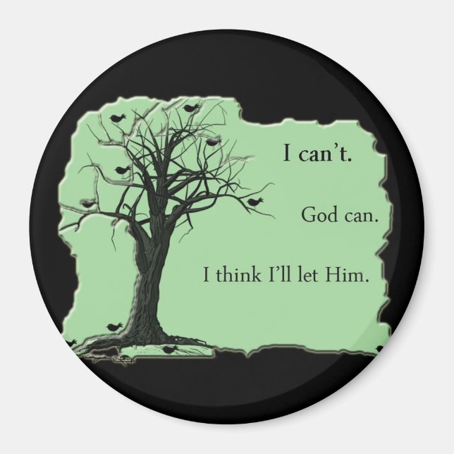 Birds in Tree - Mint Green - Magnet (Front)