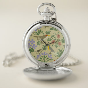 Birds in Voysey's Garden Pocket Watch