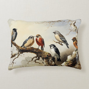 Birds in Winter Accent Pillow