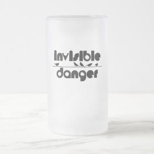 Birds "Invisible Danger" Frosted Glass Beer Mug