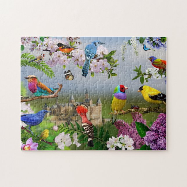 Birds jigsaw puzzle nature kids gift animals (Horizontal)