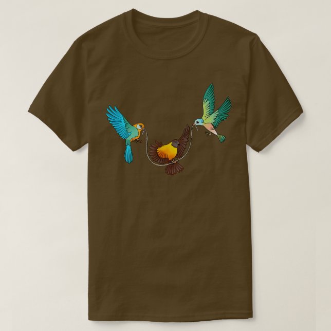 Birds Jumping Rope T-Shirt (Design Front)